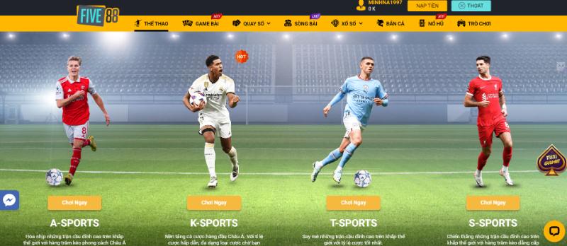 gioi thieu five88 the thao Cá cược thể thao tại Five88