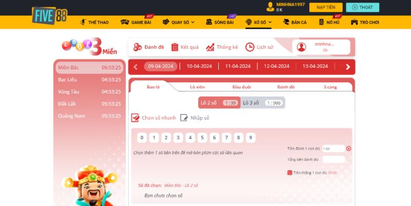 trang chu five88 xo so Xổ số online